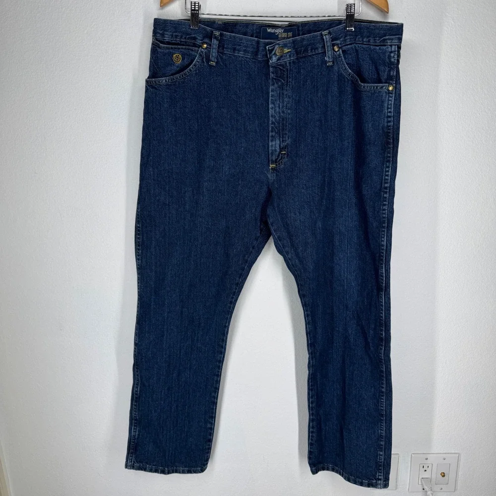 Wrangler George Strait Collection Mens Blue Denim Jeans 40x30 Workwear Western